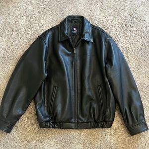 Men’s Vintage Chaps Ralph Lauren Genuine Leather Bomber Jacket
